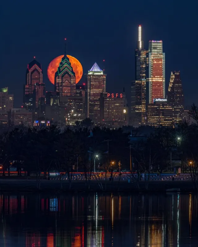 Dark high-contrast Philadelphia city view representing high-end technical implementation for local agencies