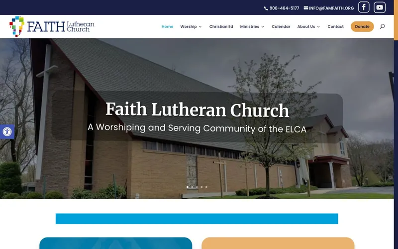 Faith Lutheran Church website, built by Spencer Taylor