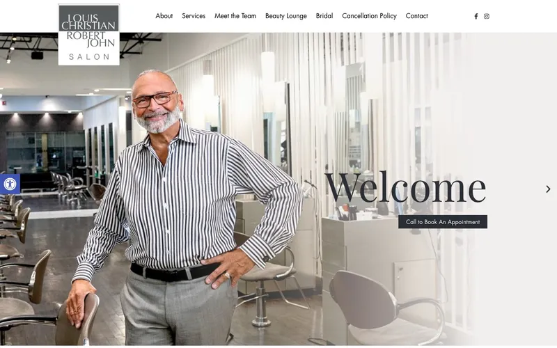 Louis Christian Robert John Salon website, built by Spencer Taylor