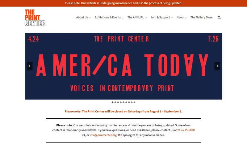 The Print Center website, built by Spencer Taylor