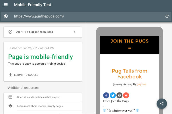 How to test if your website is mobile friendly - it's easy! 5 Google Mobile Friendly Test Site