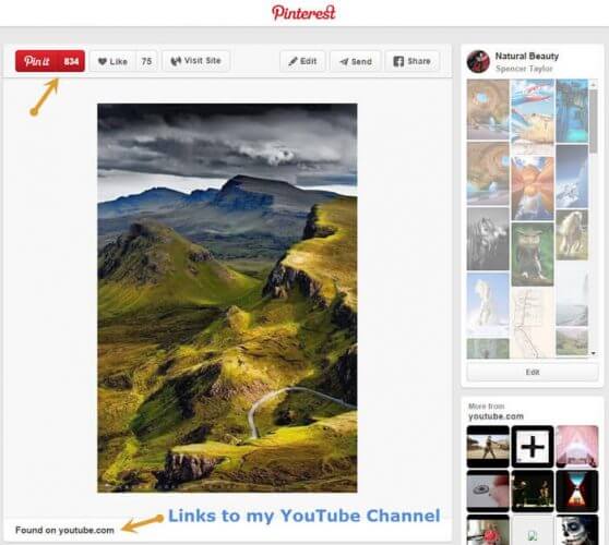 Pinterest can drive traffic to youtube - the threshold
