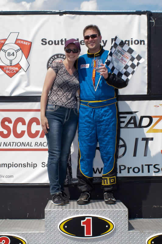 SCCA Racing Jersey Devil Podium with my wife
